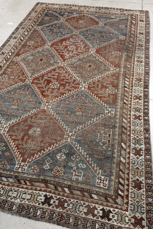 Antique Shiraz Area Rug (4' x 9')